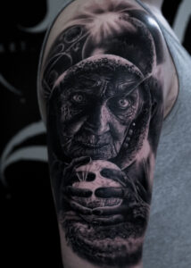 Hyper Realism Tattoo Witch