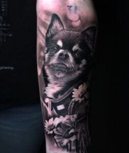 Hunde potrait tattoo