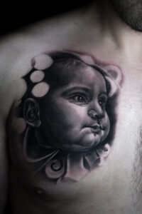 Baby Potrait tattoo