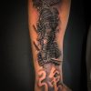 Realistic Tattoo Samurai Black and Grey Tattoos Köln Tätowierer Tattoostudio Art MF